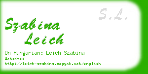 szabina leich business card